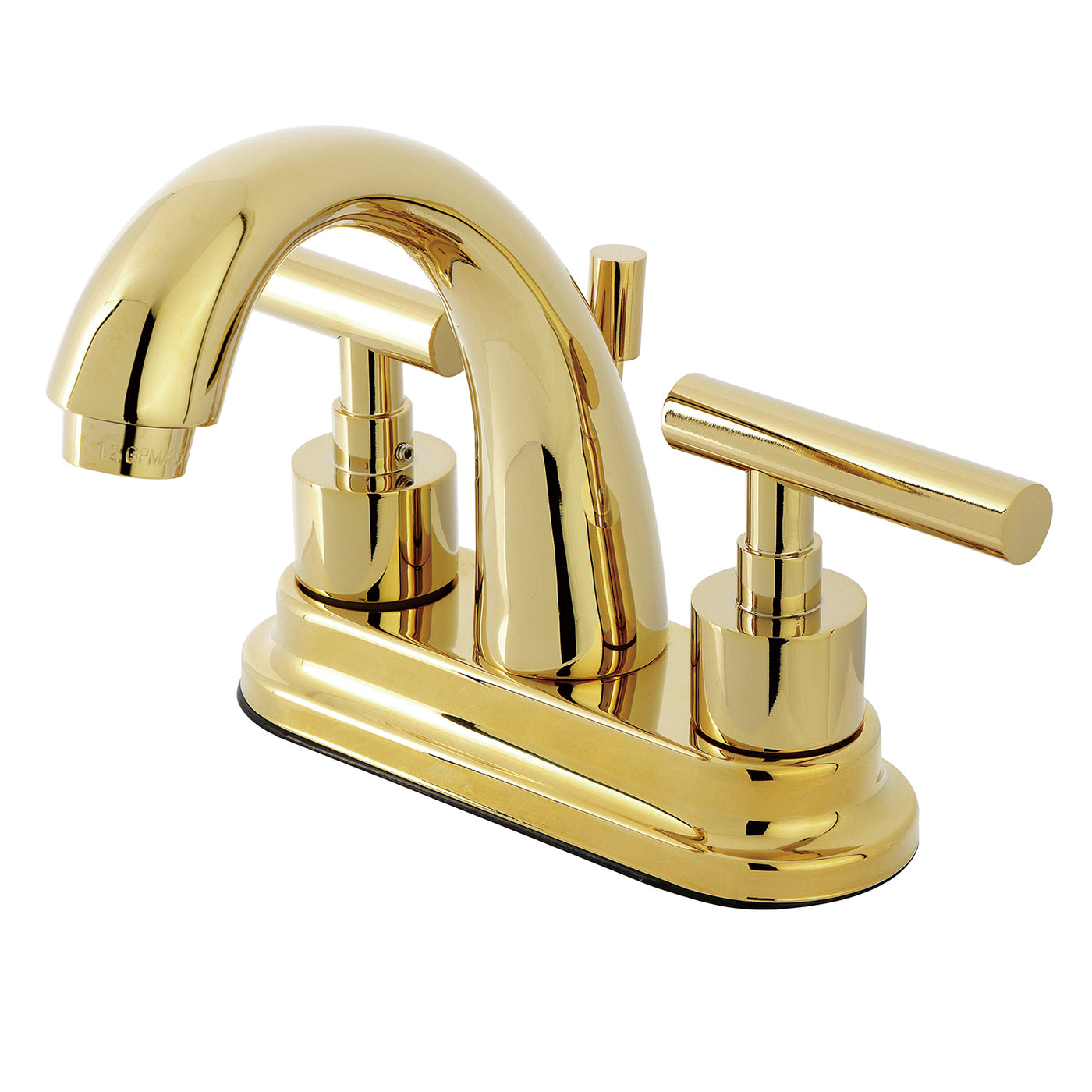 Elements of Design ES8612CML 4-Inch Centerset Bathroom Faucet with Brass Pop-Up, Polished Brass