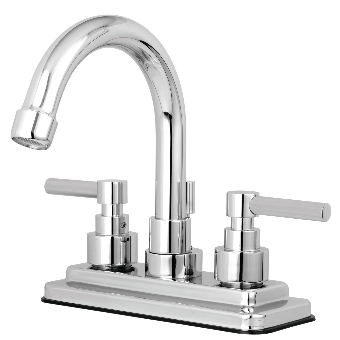 Elements of Design ES8661EL 4-Inch Centerset Bathroom Faucet with Brass Pop-Up, Polished Chrome