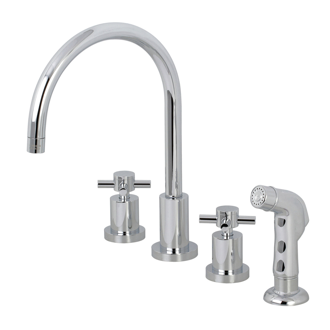 Elements of Design ES8721DX Widespread Kitchen Faucet with Plastic Sprayer, Polished Chrome