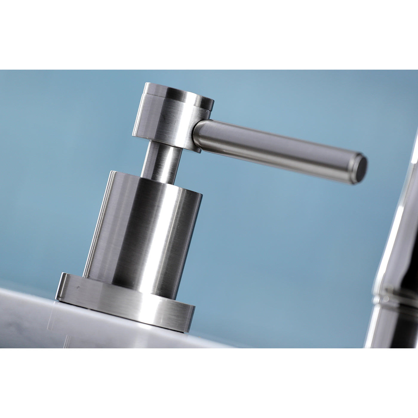 Elements of Design ES8728DL Widespread Kitchen Faucet with Plastic Sprayer, Brushed Nickel