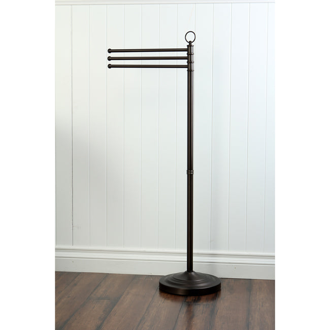 Oil rubbed bronze free standing towel rack sale