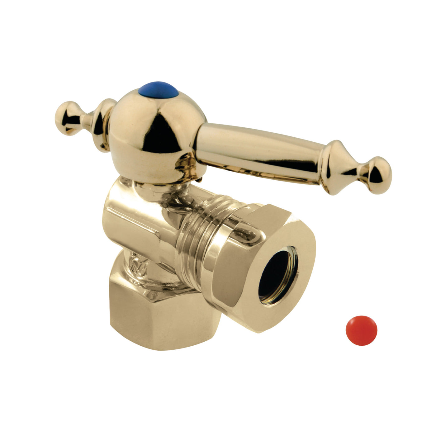 Elements of Design ECC44102TL 1/2" FIP x 1/2" or 7/16" Slip Joint Angle Stop Valve, Polished Brass