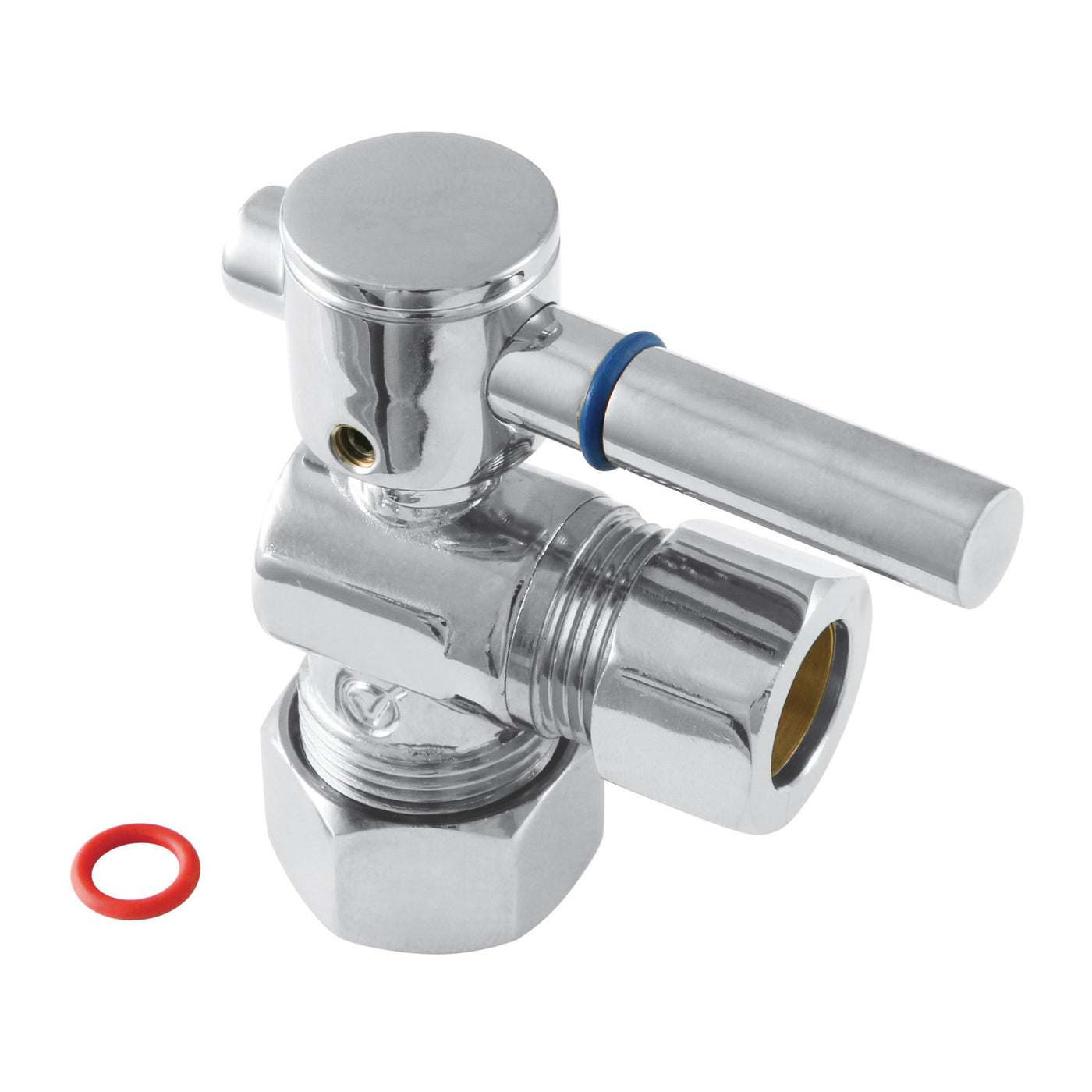 Elements of Design ECC54401DL 5/8-Inch OD Comp x 1/2-Inch OD Comp Angle Stop Valve, Polished Chrome