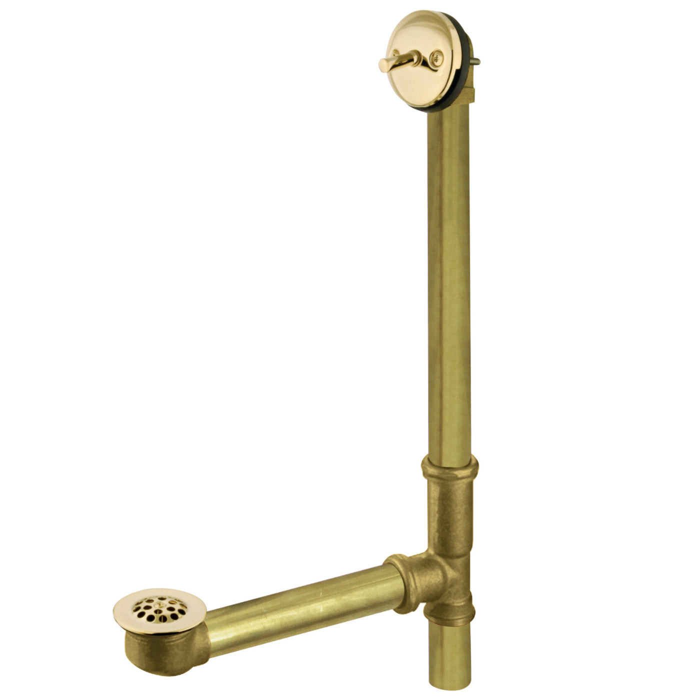 Elements of Design EDTL1202 25-Inch Trip Lever Waste and Overflow with Grid, 20 Gauge, Polished Brass