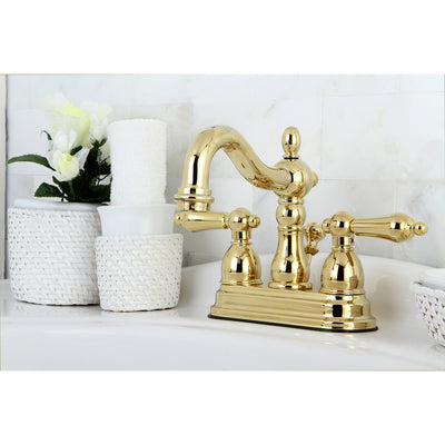 Elements of Design ES1602AL 4-Inch Centerset Bathroom Faucet, Polished Brass