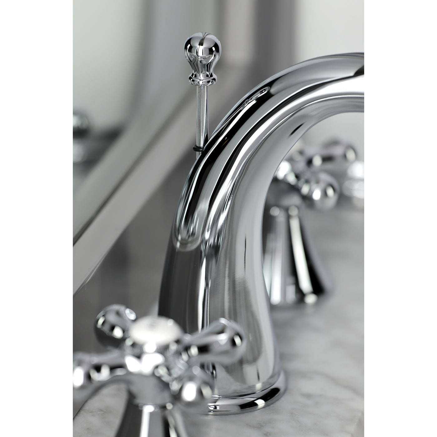 Elements of Design ES2971AX Widespread Bathroom Faucet with Brass Pop-Up, Polished Chrome