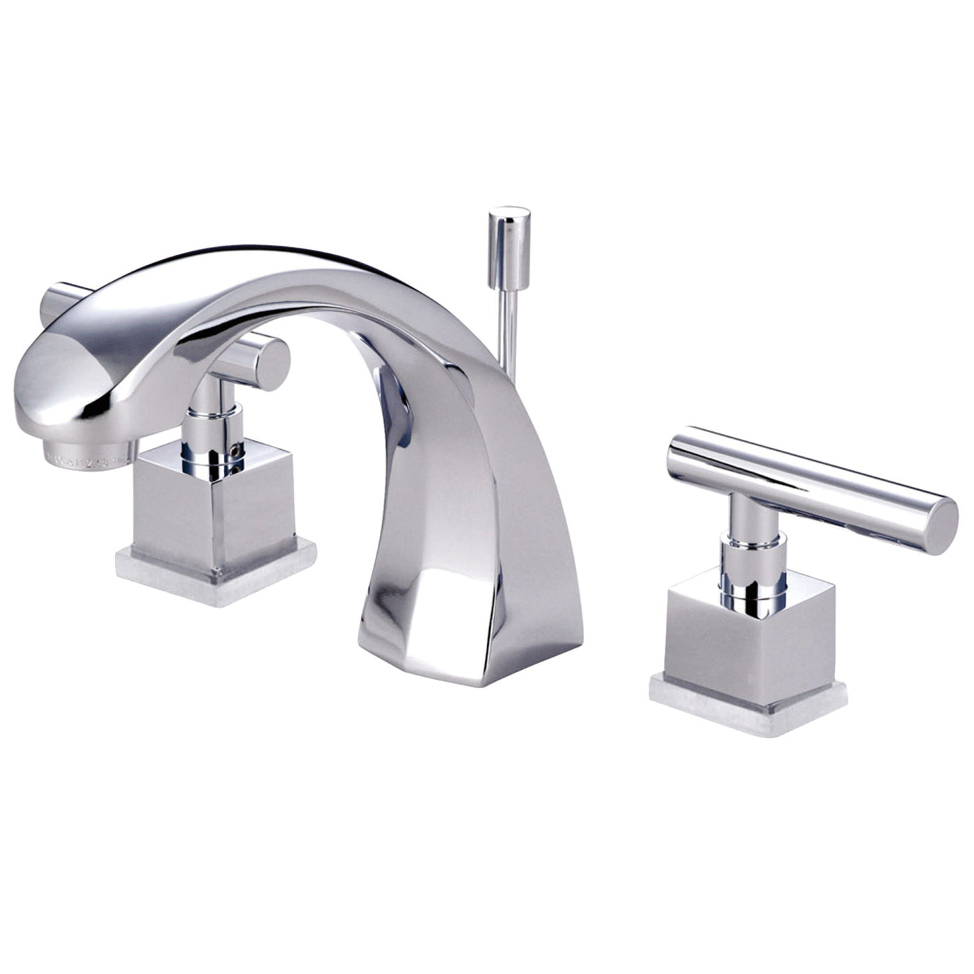Elements of Design ES4981CQL Widespread Bathroom Faucet with Brass Pop-Up, Polished Chrome